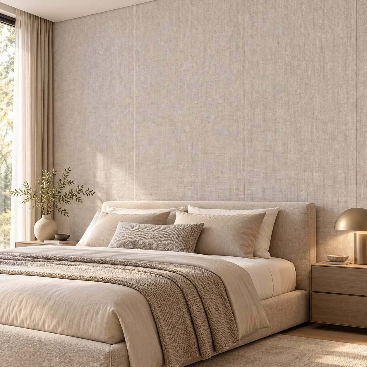 Tapeta Beige Slim – primer primene u enterijeru Tapeta Beige Slim zidni panel – primer primene u enterijeru
