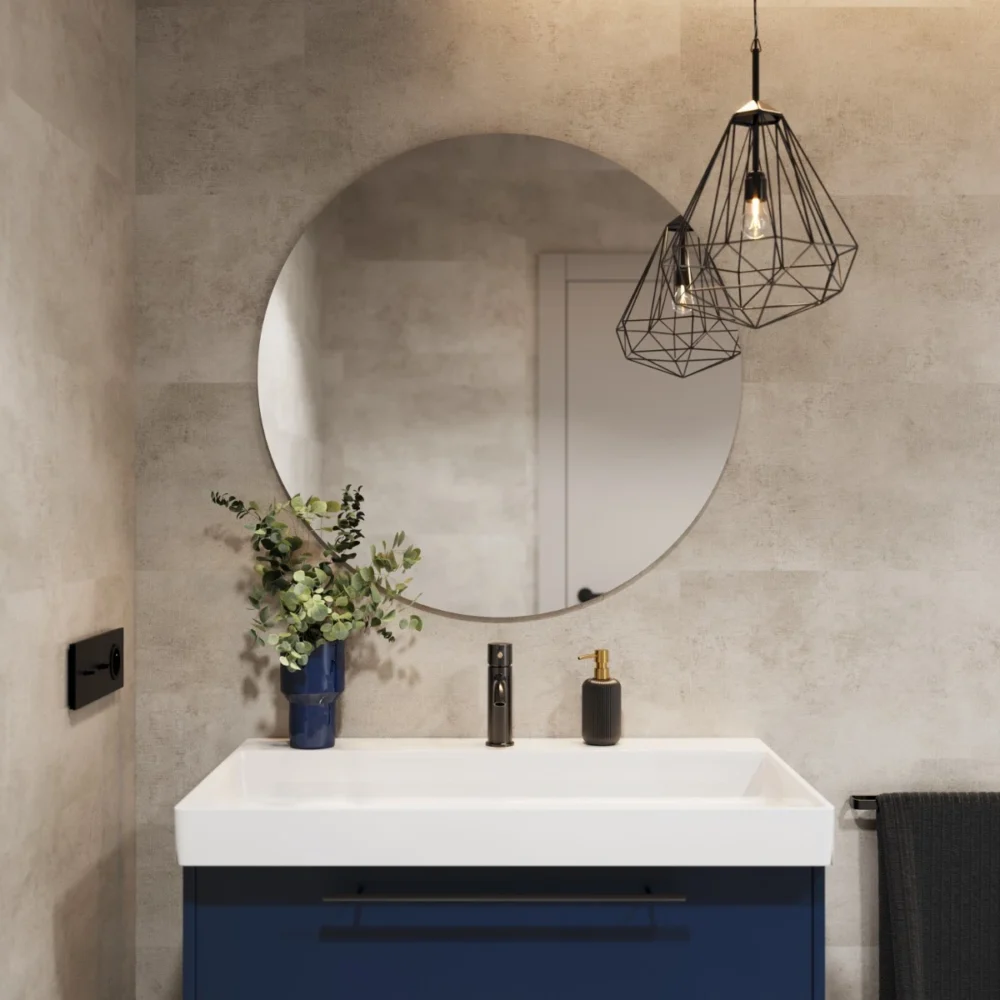 SPC zidni panel Vilo Concrete Beige – primena u kupatilu