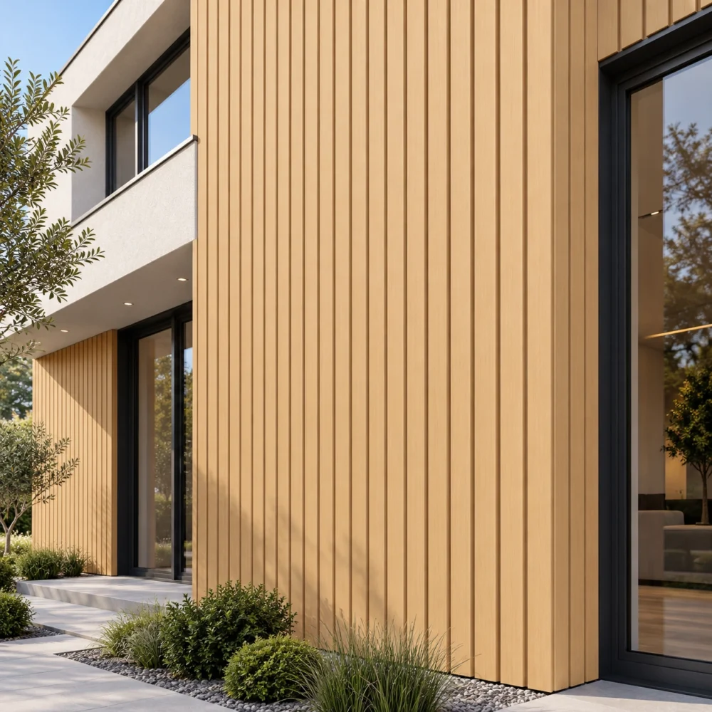 ASA fasadni kit kat panel Maple – ilustrativni prikaz na fasadi moderne kuće