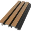 WPC fasadni panel sa tri rebra Teak/Black – 2900 × 175 × 25 mm